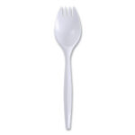 Boardwalk Mediumweight Wrapped Polypropylene Cutlery, Spork, White, 1,000Carton (BWKSPRKMWPPWIW)