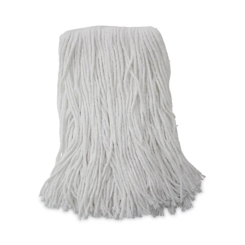 Boardwalk Mop Head, Value Standard Head, Rayon Fiber, Cut-End, Size No. 16, White, 12Carton (BWK2016R)
