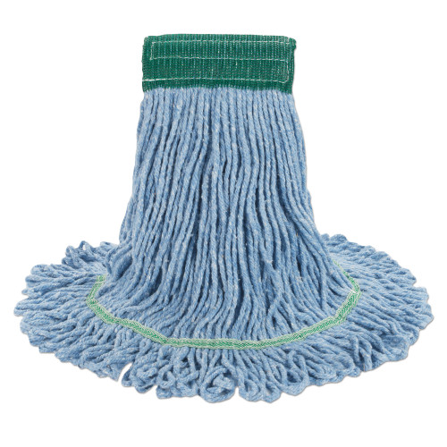 Boardwalk Super Loop Wet Mop Head, CottonSynthetic Fiber, 5 Headband, Medium Size, Blue, 12Carton (BWK502BLCT)