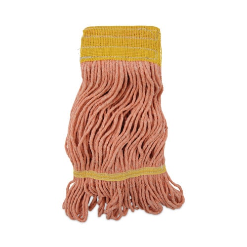 Boardwalk Super Loop Wet Mop Head, CottonSynthetic Fiber, 5 Headband, Small Size, Orange, 12Carton (BWK501OR)