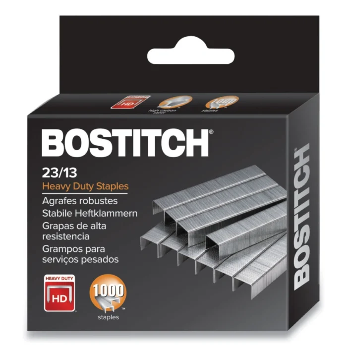 Bostitch Premium Heavy-Duty Staples, 0.5 Leg, 0.5 Crown, Steel, 1,000Box (ACI1913)