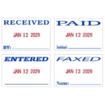 COSCO 2000PLUS Economy Message Dater, 4 Messages, RedBlue, 1.75 x 0.94 (COS065005)