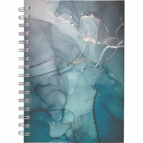 Cambridge Glacier WeeklyMonthly Planner, Glacier Artwork, 8.5 x 6.38, BlueGraySilver Cover, 12-Month (Jan to Dec) 2025 (AAG1727200)