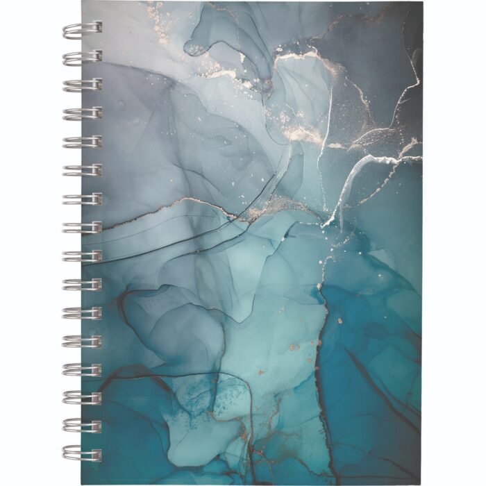 Cambridge Glacier WeeklyMonthly Planner, Glacier Artwork, 8.5 x 6.38, BlueGraySilver Cover, 12-Month (Jan to Dec) 2025 (AAG1727200)