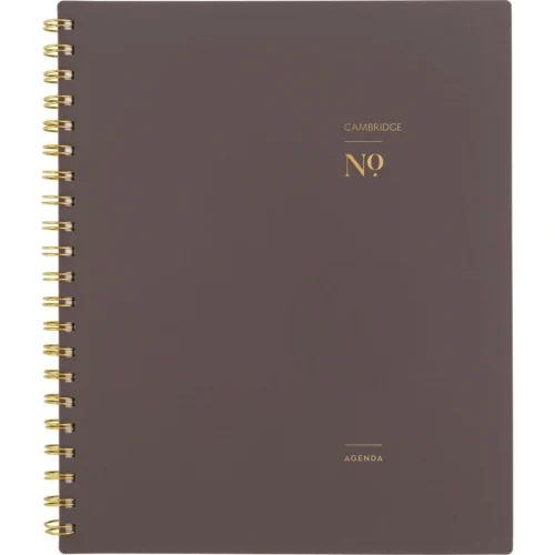 Cambridge Workstyle WeeklyMonthly Planner, 11 x 9.38, BrownGold Cover, 12-Month (Jan to Dec) 2025 (AAG160690504)