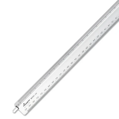 Chartpak Adjustable Triangular Scale Aluminum Engineers Ruler, 12, Long, Silver (CHA240)