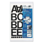 Chartpak Press-On Vinyl Letters and Numbers, Self Adhesive, Black, 2h, 77Pack (CHA01050)
