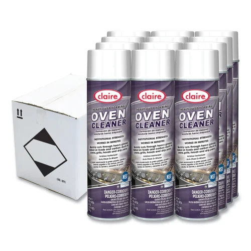 Claire Heavy Duty Foaming Oven Cleaner, 20 oz Aerosol Spray, 12Carton (CGC824)