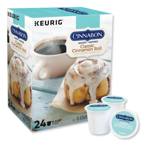 Classic Cinnabon Classic Cinnamon Roll Coffee K-Cups, 24Box (GMT6305)