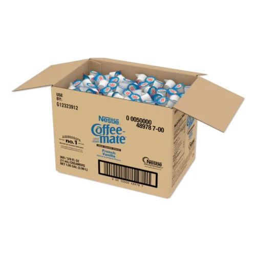 Coffee mate Liquid Coffee Creamer, French Vanilla, 0.38 oz Mini Cups, 360 CupsCarton (NES48978)