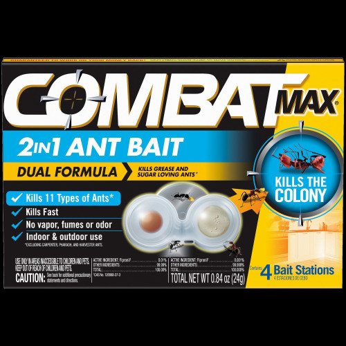 Combat Max 2-in-1 Ant Bait, 4Pack, 8 PacksCarton (DIA07172)