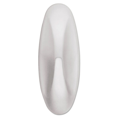 Command General Purpose Designer Hooks, Medium, Plastic, White, 3 lb Capacity, 2 Hooks and 4 StripsPack (MMM17081ES)