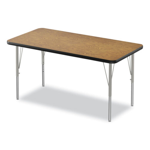 Correll Height-Adjustable Activity Tables, Rectangular, 48w x 24d x 10h, Medium Oak, 4Pallet (CRL2448TF06954P)