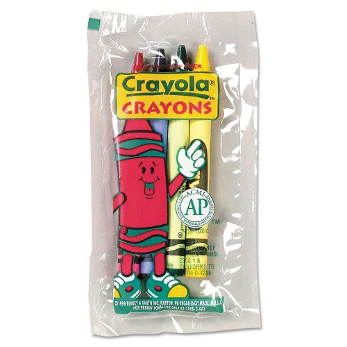 Crayola Classic Color Cello Pack Party Favor Crayons, 4 ColorsPack, 360 PacksCarton (CYO520083)