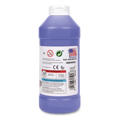 Crayola Washable Paint, Blue, 16 oz Bottle (CYO542016042)