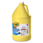 Crayola Washable Paint, Yellow, 1 gal Bottle (CYO542128034)