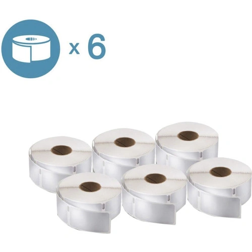 DYMO LW Address Labels, 0.75 x 2, White, 500 LabelsRoll, 6 RollsPack (DYM2050766)