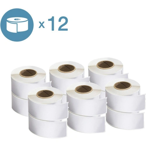 DYMO LW Address Labels, 1.13 x 3.5, White, 350 LabelsRoll, 12 RollsPack (DYM2050768)