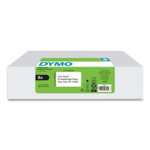 DYMO LW Shipping Labels, 2.31 x 4, White, 300 LabelsRoll, 6 RollsPack (DYM2050765)