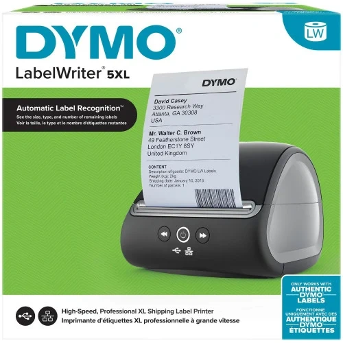 DYMO LabelWriter 5XL Series Label Printer, 53 Labelsmin Print Speed, 5.5 x 7 x 7.38 (DYM2112554)