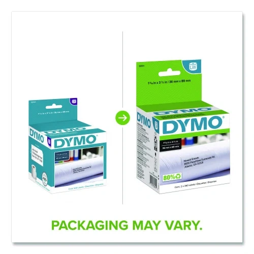 DYMO LabelWriter Address Labels, 1.4 x 3.5, White, 260 LabelsRoll, 2 RollsPack (DYM30321)