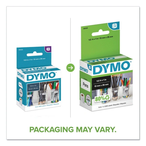 DYMO LabelWriter Multipurpose Labels, 0.5 x 1, White, 1000 LabelsRoll (DYM30333)