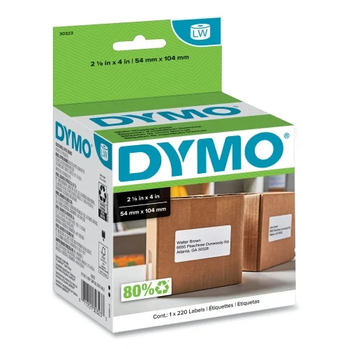 DYMO LabelWriter Shipping Labels, 2.12 x 4, White, 220 LabelsRoll (DYM30323)