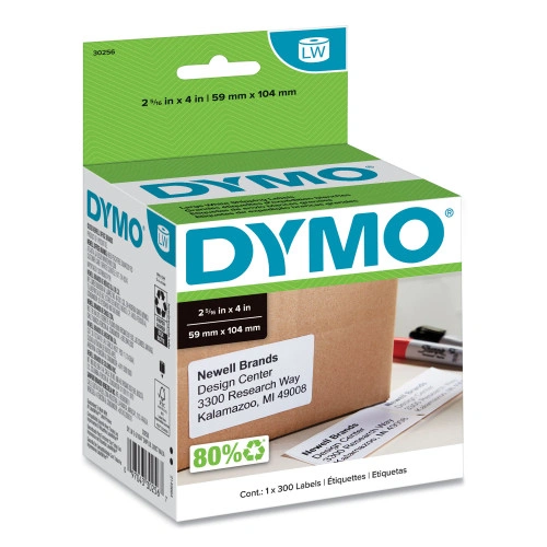 DYMO LabelWriter Shipping Labels, 2.31 x 4, White, 300 LabelsRoll (DYM30256)