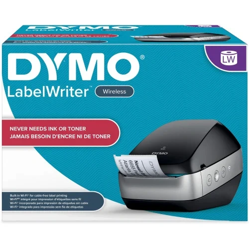 DYMO LabelWriter Wireless Black Label Printer, 71 Labelsmin Print Speed, 5 x 8 x 4.78 (DYM2002150)