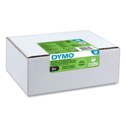 DYMO Veterinary Prescription Labels for LabelWriter Label Printers, 2.75 x 2.12, BlackWhite, 400 LabelsRoll, 6 RollsPack (DYM2187328)