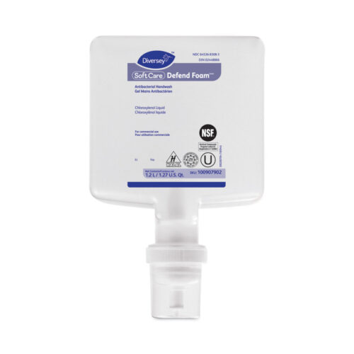 Diversey Soft Care Defend Foam Handwash Refill, Fragrance-Free, 1.2 L, 6Carton (DVO100907902)