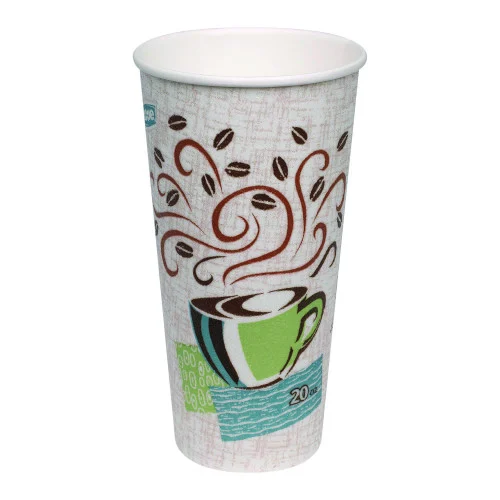 Dixie PerfecTouch Paper Hot Cups, 20 oz, Coffee Haze Design, 25Pack (DXE5320CDPK)