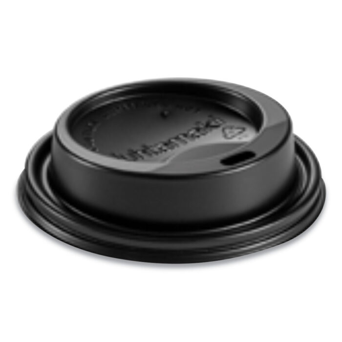 Dome Sipper Hot Cup Lids, Fits 8 oz Hot Cups, Black, 1,000Carton (HUH89435)