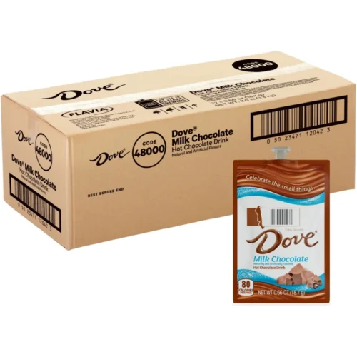 Dove Hot Chocolate Freshpack, Milk Chocolate, 0.66 oz Pouch, 72/Carton (LAV48000)