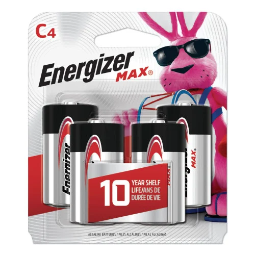 Energizer MAX Alkaline C Batteries, 1.5 V, 4Pack (EVEE93BP4)