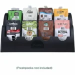 FLAVIA Small Merchandiser, 8 Compartments, 13.6 x 13 x 4.4, Black (LAV25200000)
