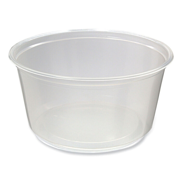 Fabri-Kal Microwavable Deli Containers, 12 oz, 4.6 Diameter x 2.3 h, Clear, Plastic, 500Carton (FABPK12SC)
