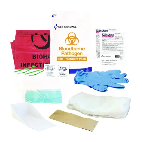 First Aid Only 15-Piece Blood-Borne Pathogen Treatment Pack, 15 Pieces, Resealable Plastic Bag (FAO91169)