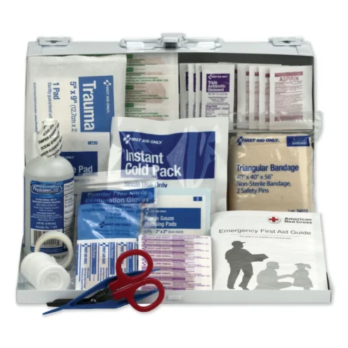 First Aid Only First Aid Kit for 25 People, 104 Pieces, OSHA Compliant, Metal Case (FAO224U)