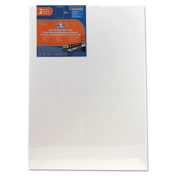 Fome-Cor Pro White Pre-Cut Foam Board Multi-Packs, 18 x 24, 2Pack (ACJ07010109)