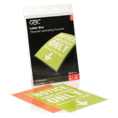 GBC HeatSeal UltraClear Thermal Laminating Pouches, Menu Size, 5 mil, 11.5 x 17.5, Clear, 100Box (GBC3200598)