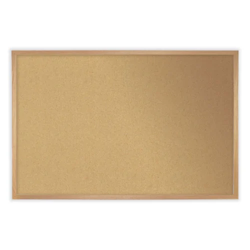 Ghent Natural Cork Bulletin Board with Frame, 72.5 x 48.5, Tan Surface, Natural Oak Frame (GHEWK46)