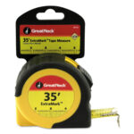 Great Neck ExtraMark Tape Measure, 1 x 35 ft, Steel, OrangeBlack (GNS95010)