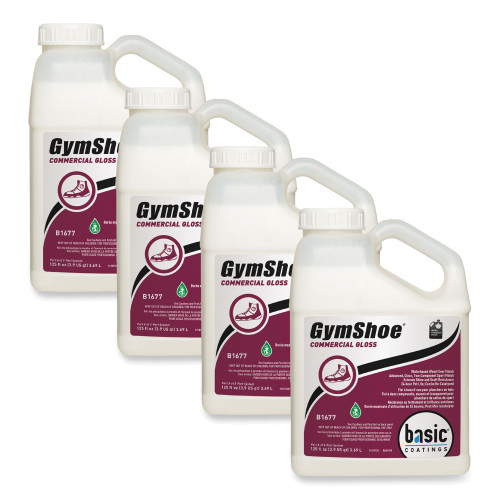 GymShoe Gloss Sport Finish, Mild Scent, 1 gal Bottle, 4Carton (BETB16774312)