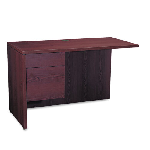 HON 10500 Series L Workstation Return, 34 Height Left Ped, 48w x 24d x 29.5h, Mahogany (HON10516LNN)