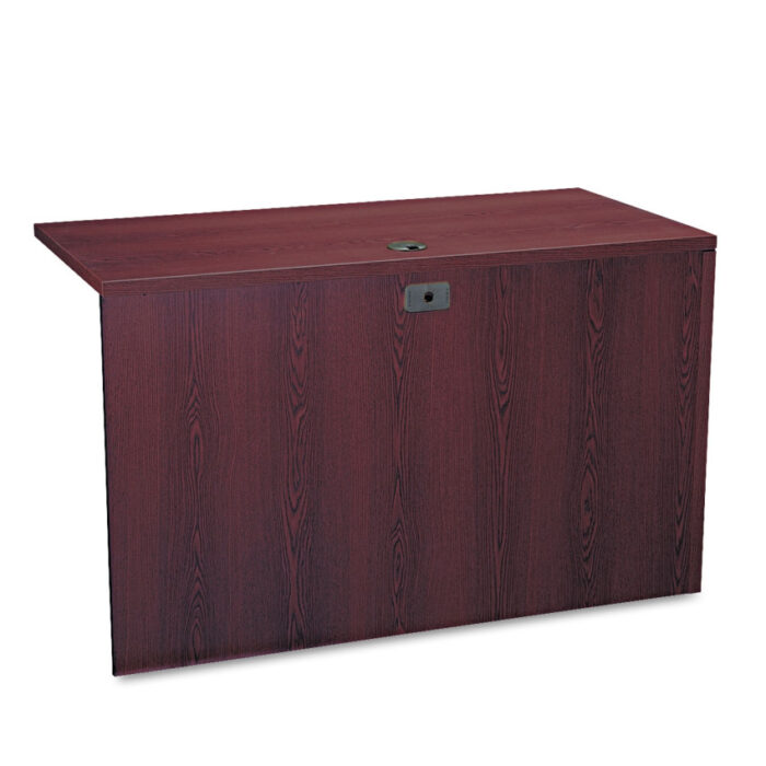 HON 10500 Series L Workstation Return, 34 Height Left Ped, 48w x 24d x 29.5h, Mahogany (HON10516LNN)