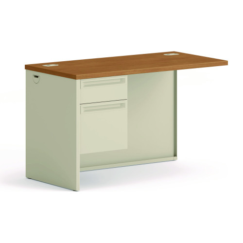 HON 38000 Series Flush Return, Left, 48w x 24d x 29.5h, HarvestPutty (HON38216LCL)