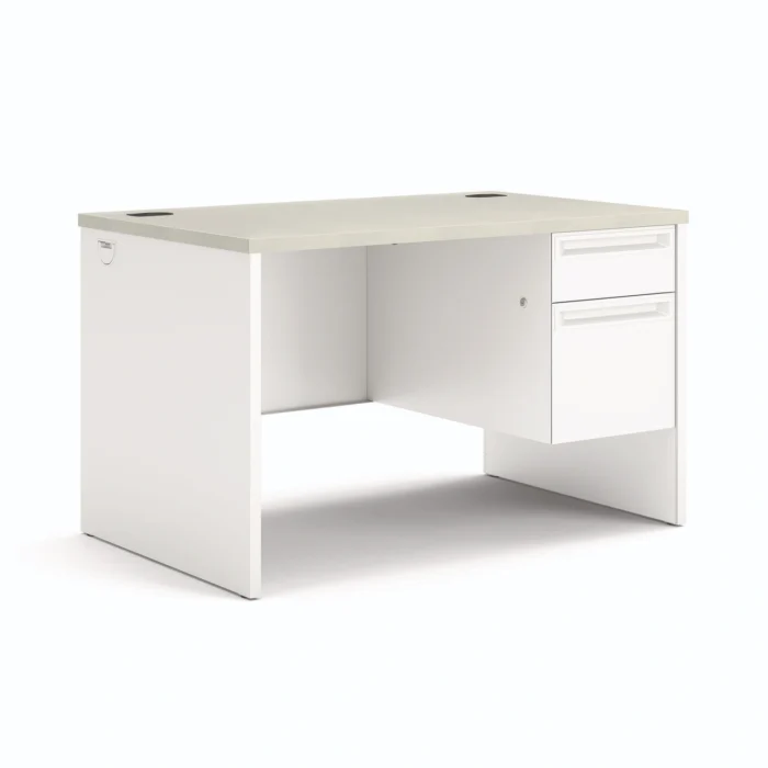 HON 38000 Series Right Pedestal Desk, 48 x 30 x 30, Light GraySilver (HON38251B9Q)