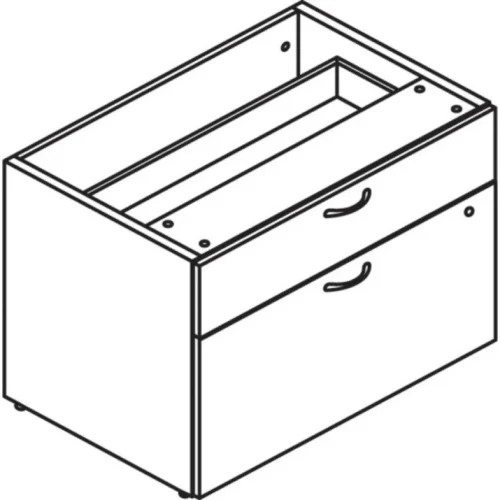 HON Mod Low Personal Credenza, 30w x 20d x 21h, Slate Teak (HONLCL3020BFLS1)