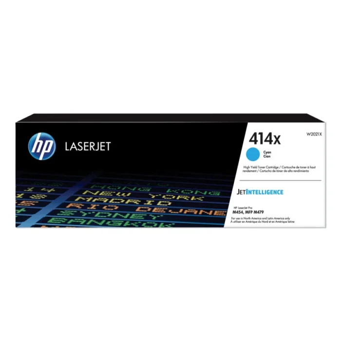 HP 414X, (W2021X) High-Yield Cyan Original LaserJet Toner Cartridge (HEWW2021X)